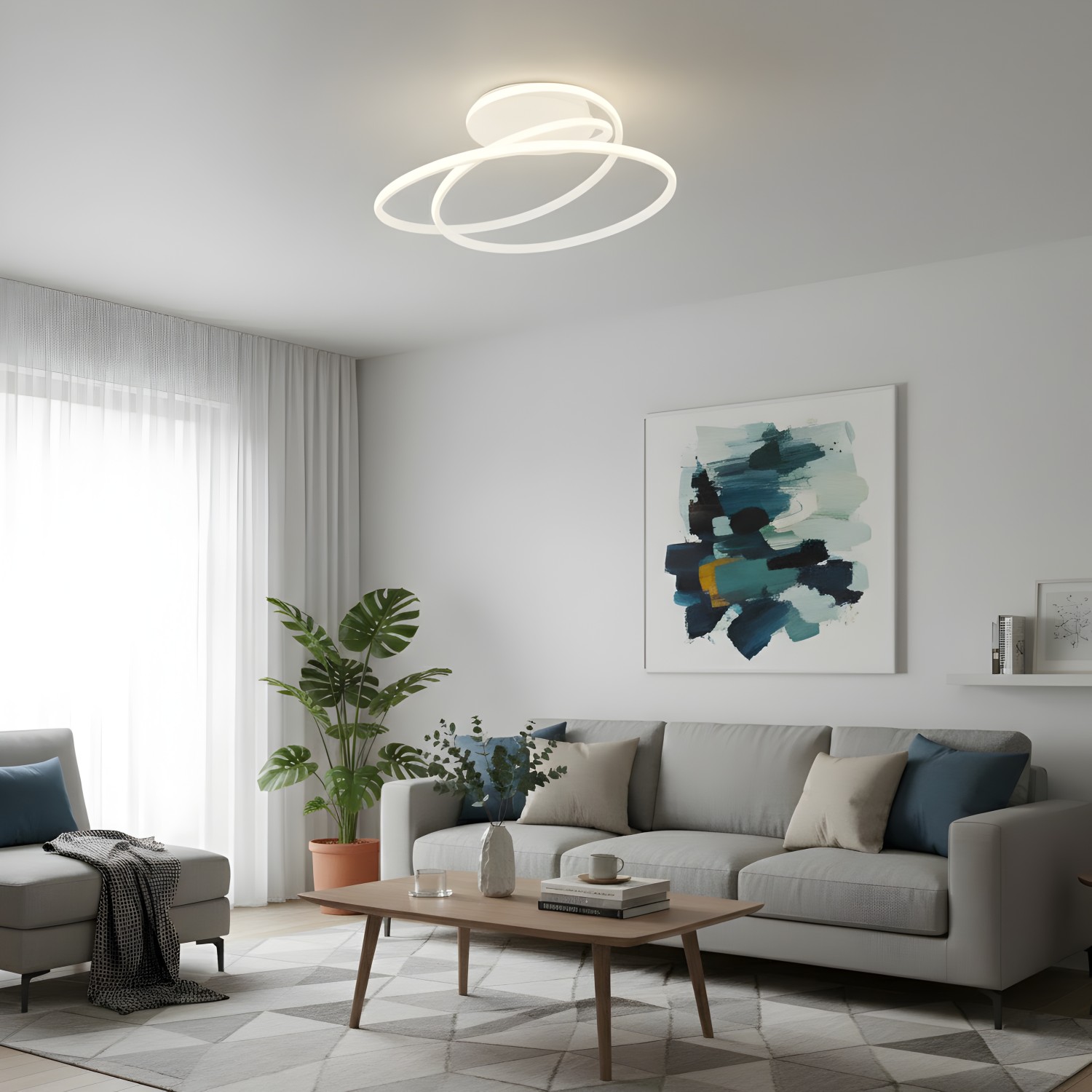 Снимка на Спирален LED плафон Spiral C | 3-CCT | 40W | Матово бял